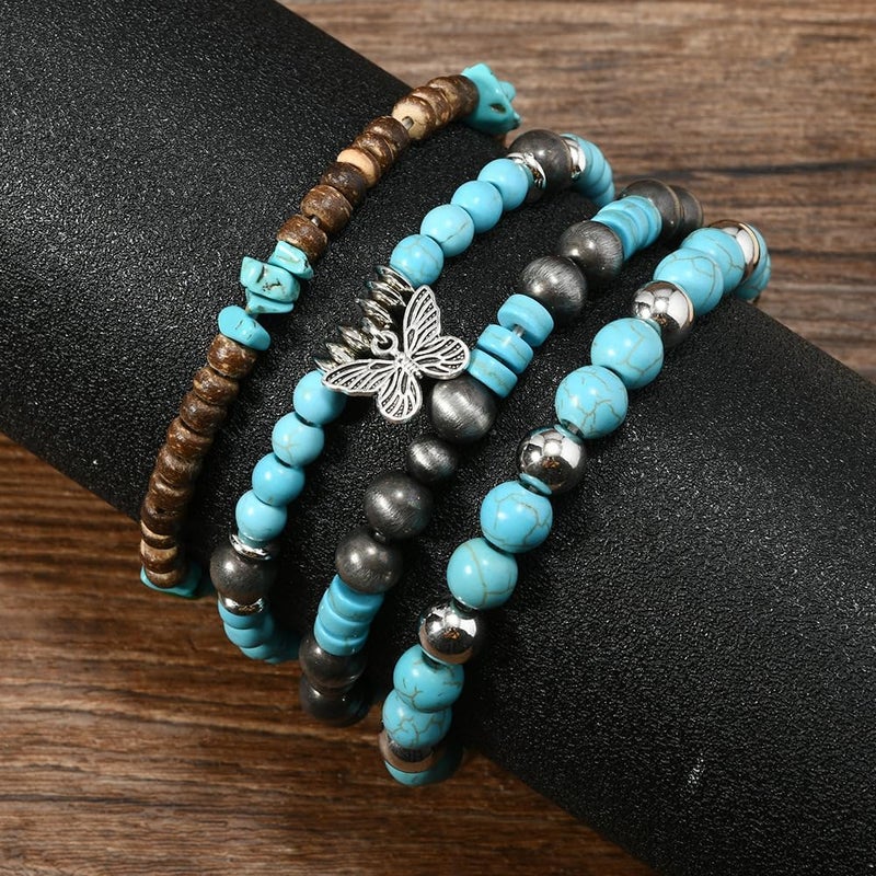 JAVMOO Gothic Bracelet Adjustable Punk Braided Leather Multilayer Grunge Set Bracelets Emo Metal Cuff Wrap Bangles Meaningful Gift - Image 3